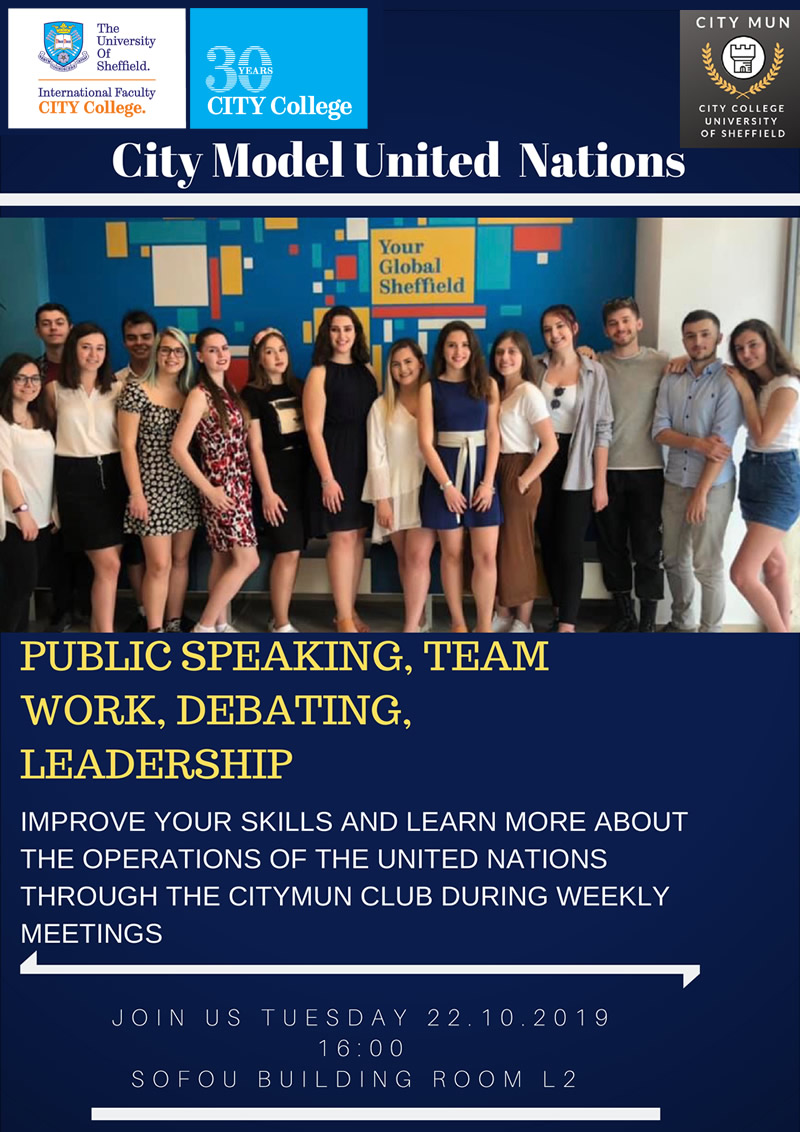 CITY MUN Club: First meeting for academic year 2019-20
