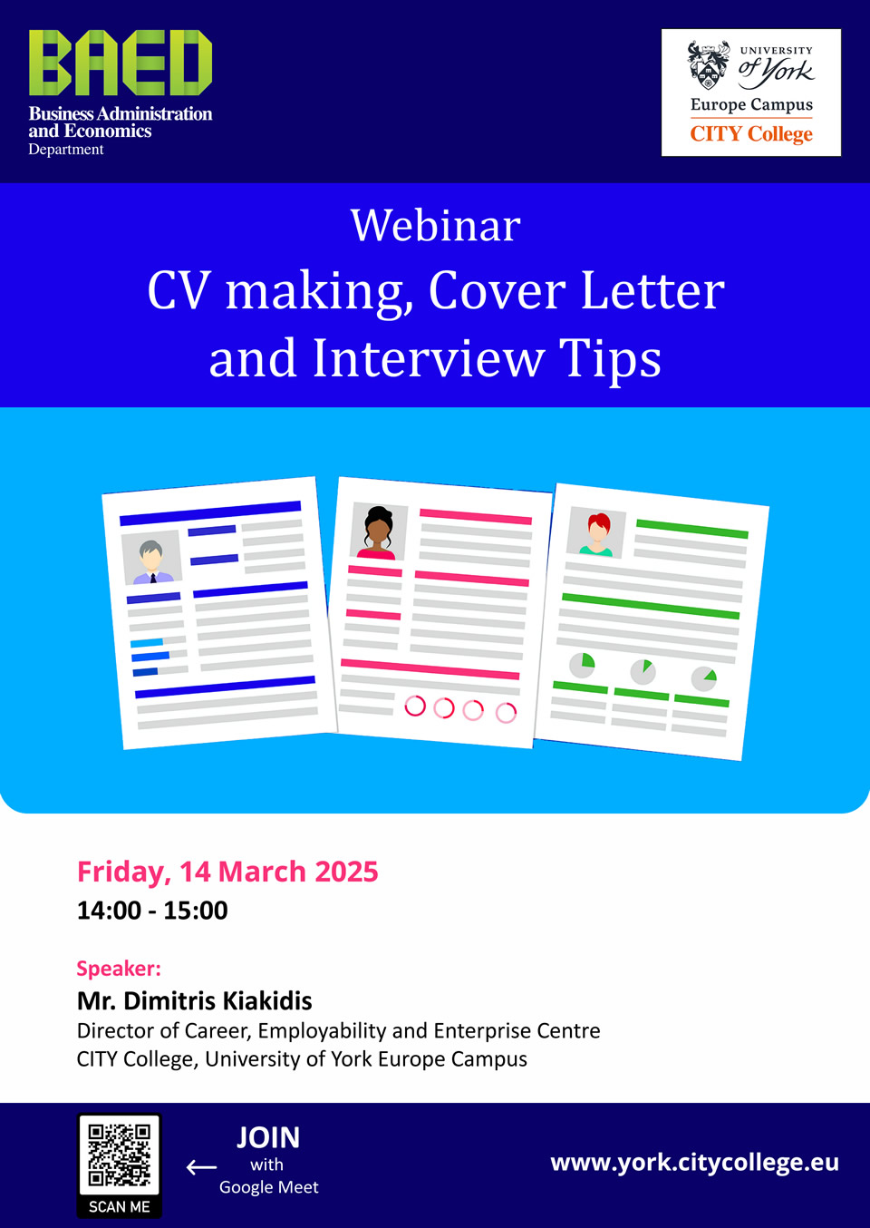 Seminar on CV making, Cover Letter and Interview Tips