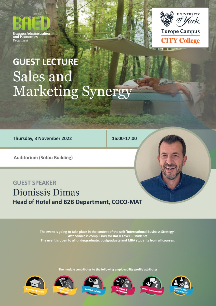 Guest Lecture by Cocomat representative on Sales and Marketing Synergy