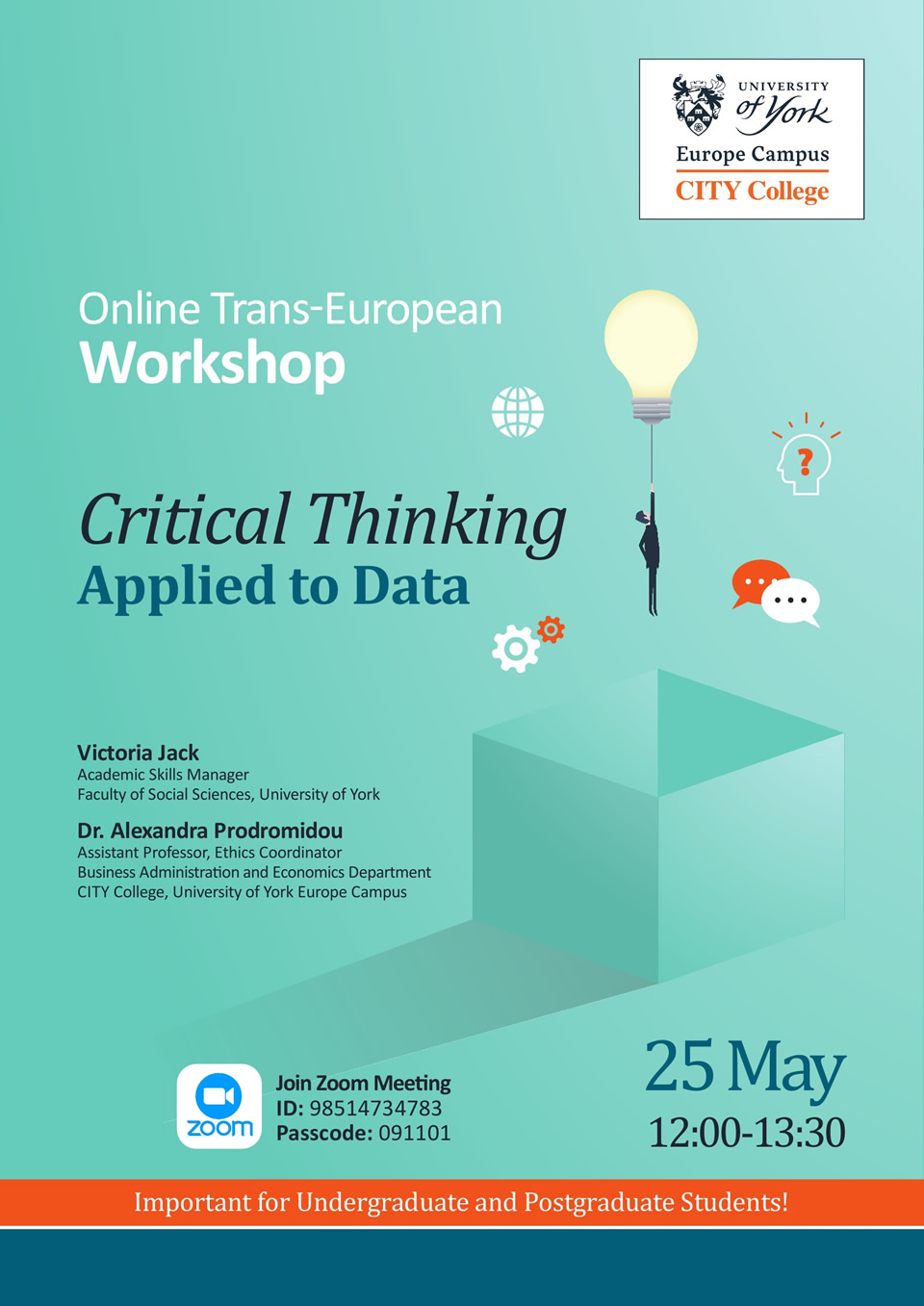 Online Trans-European Workshop: Critical Thinking Applied to Data