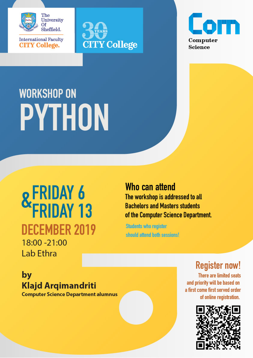 Workshop on Python by CITY College Computer Science Department