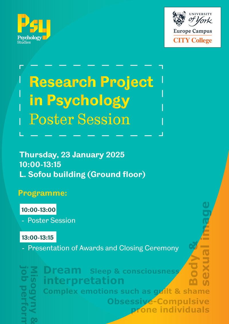 Research Project in Psychology Poster Session