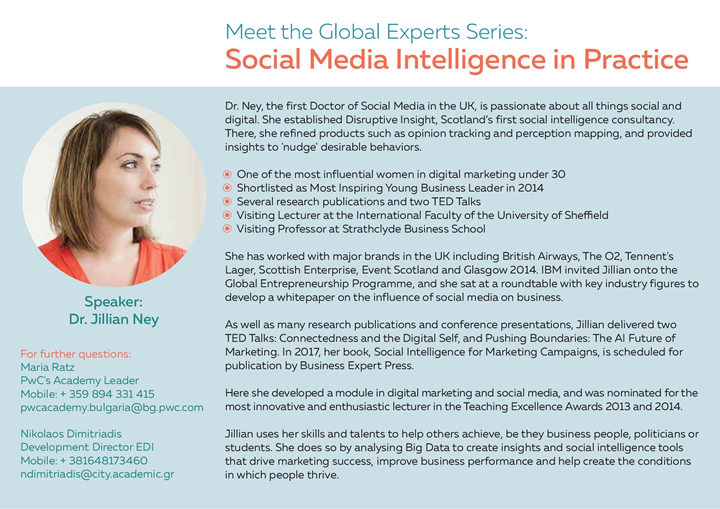 Meet the Global Experts Series: Social Media Intelligence in Practice Masterclass