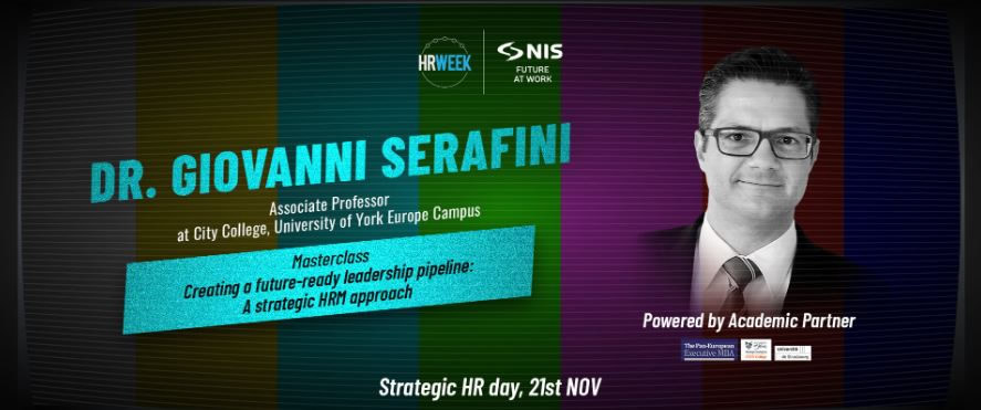 Masterclass by Dr Serafini on 'Creating a future-ready leadership pipeline: A strategic HRM approach' at  HR WEEK 2022 