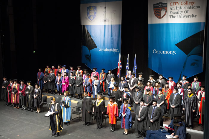 More than 200 Bachelors, Masters and PhD graduates from more than 20 countries, who completed their studies at the International Faculty, were presented their awards by the Vice-Chancellor of the University of Sheffield, Professor Sir Keith Burnett.