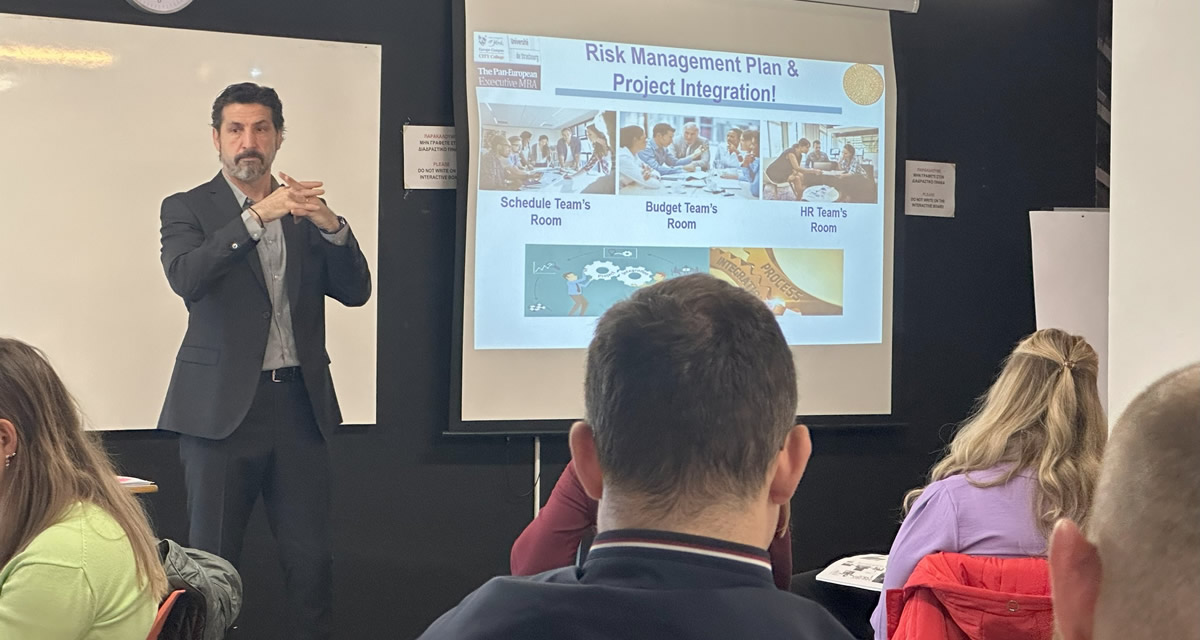 An insightful workshop on "Risk Management: A Way to Avoid Crisis Management and Manage Losses", led by Mr. Athanasios Fourtounas