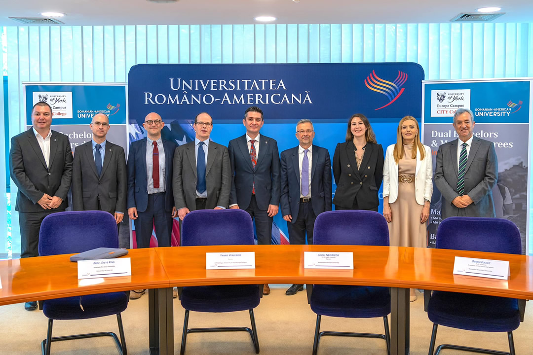 Official launch of academic partnership with the Romanian-American University for dual degree programmes