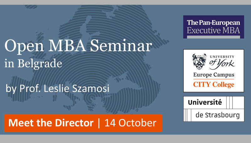 Open MBA Seminar in Belgrade - CITY College