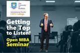 MBA Open Seminar with Dr Szamosi on 'Getting the Top to Listen!'