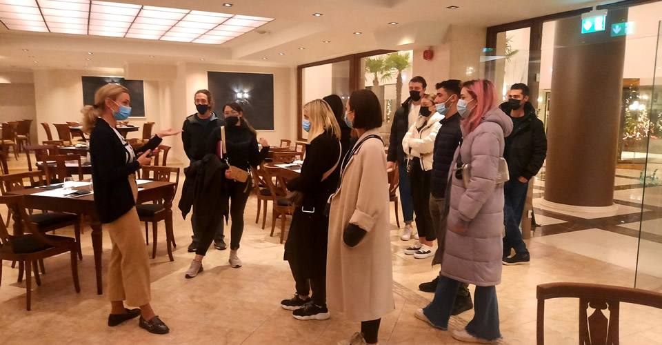 CITY College Business students visit Grand Hotel Palace, a five-star hotel in Thessaloniki